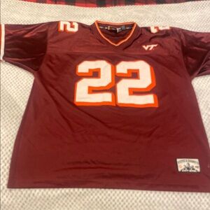 Maroon VT Football Jersey with Number 22